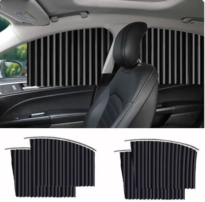 Foldable Magnetic Car Window Curtains (Pack of 4 )